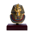 Tutankhamun Golden Mask | Handcrafted Egyptian Replica with Wooden Base