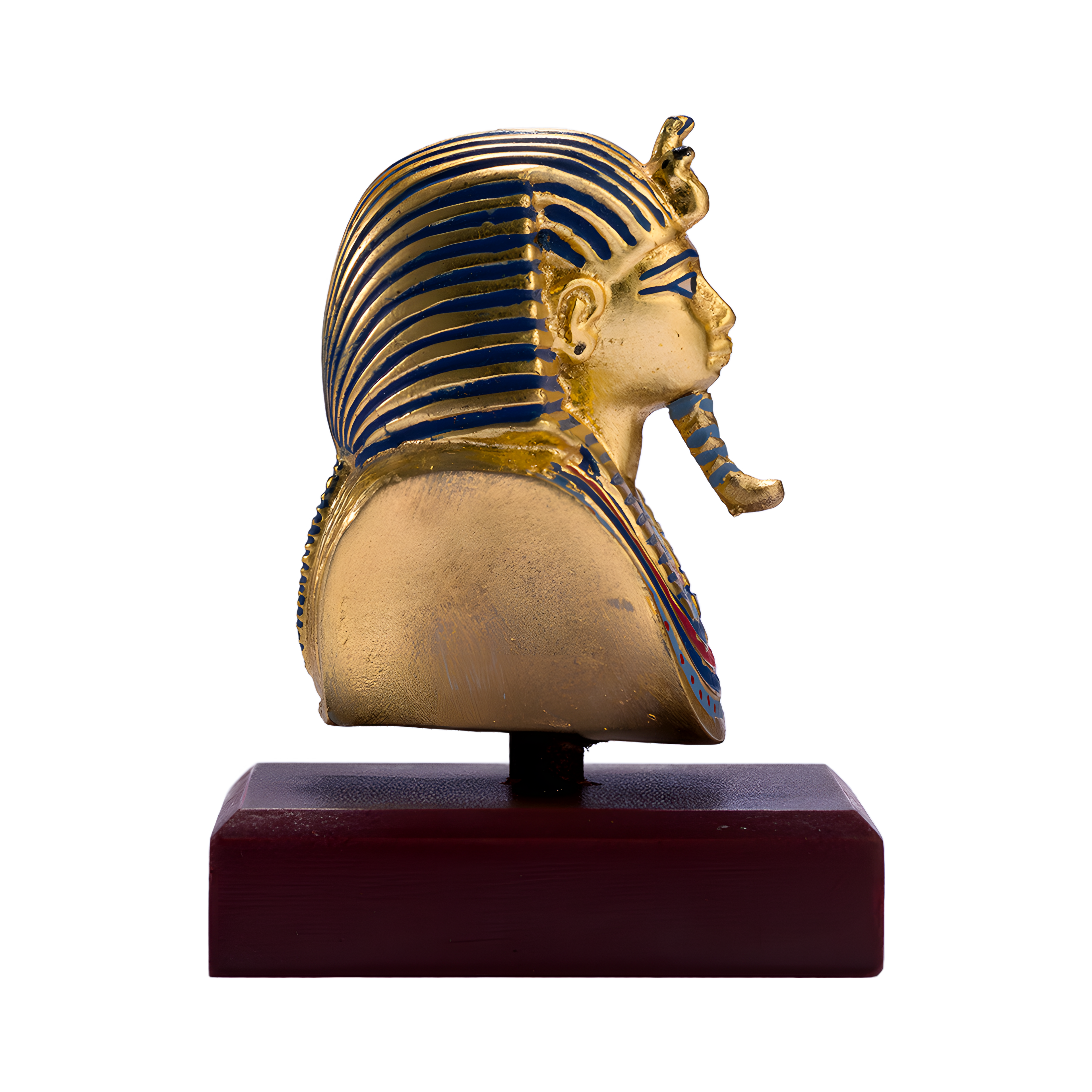 Tutankhamun Golden Mask | Handcrafted Egyptian Replica with Wooden Base